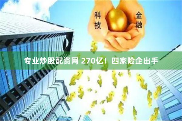 专业炒股配资网 270亿！四家险企出手